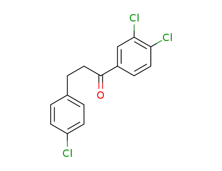 Molecular Structure of 296271-46-0 (3-(4-CHLOROPHENYL)-3',4'-DICHLOROPROPIOPHENONE)