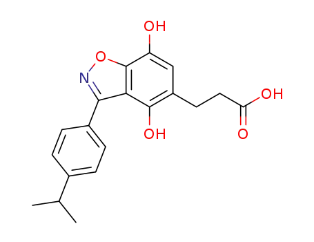 3-(4,7-dihydroxy-3-(4-isopropylphenyl)benzo[d]isoxazol-5-yl)-propanoic acid