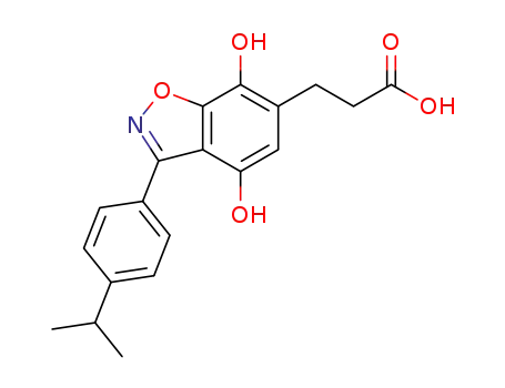 3-(4,7-dihydroxy-3-(4-isopropylphenyl)benzo-[d]isoxazol-6-yl)propanoic acid