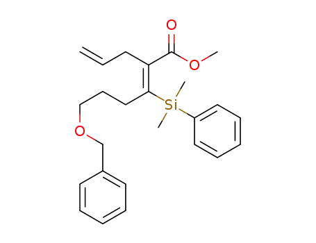 methyl (2Z)-2-allyl-6-(benzyloxy)-3-(dimethyl(phenyl)silyl)hex-2-enoate