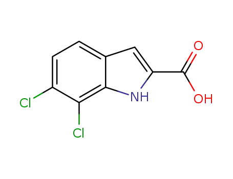 Molecular Structure of 383132-13-6 (6,7-dichloro-1H-indole-2-carboxylic acid)