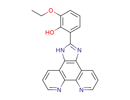 Molecular Structure of 1485413-28-2 (2-ethoxy-6-(1H-imidazol[4,5-f][1,10]phenanthroline-2-yl)phenol)