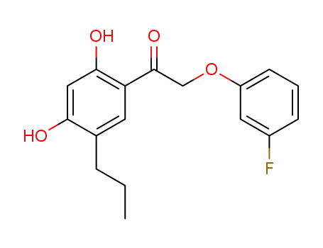 1-(2,4-dihydroxy-5-propylphenyl)-2-(3-fluorophenoxy)ethanone