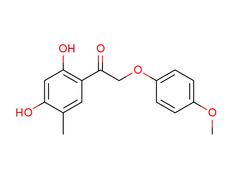 Molecular Structure of 1532534-34-1 (1-(2,4-dihydroxy-5-methylphenyl)-2-(4-methoxyphenoxy)ethanone)