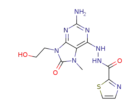 N'-[2-amino-9-(2-hydroxyethyl)-7-methyl-8-oxo-purin-6-yl]thiazole-2-carbohydrazide