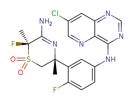 (3R,6R)-5-Amino-3-((5-(7-chloropyrido[3,2-d]pyrimidin-4-yl)amino)-2-fluorophenyl)-6-fluoro-3,6-dimethyl-3,6-dihydro-2H-1,4-thiazine 1,1-dioxide
