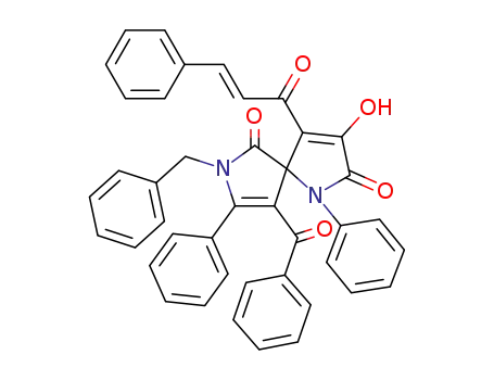 9-benzoyl-7-benzyl-4-cinnamoyl-3-hydroxy-1,8-diphenyl-1,7-diazaspiro[4.4]nona-3,8-diene-2,6-dione