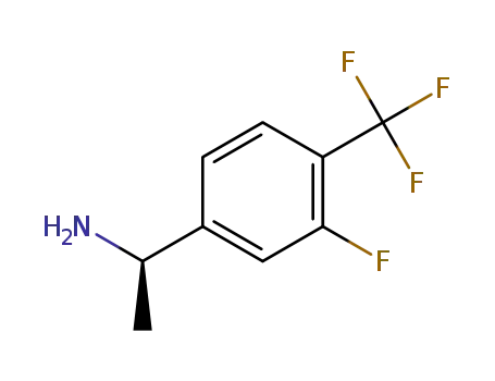 Molecular Structure of 1079656-75-9 ((1R)-1-[3-FLUORO-4-(TRIFLUOROMETHYL)PHENYL]ETHYLAMINE)