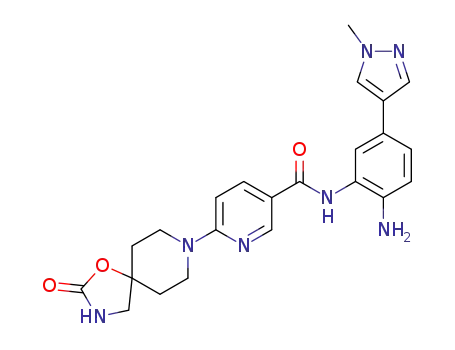 N-(2-amino-5-(1-methyl-1H-pyrazol-4-yl)phenyl)-6-(2-oxo-1-oxa-3,8-diazaspiro[4.5]decan-8-yl)nicotinamide