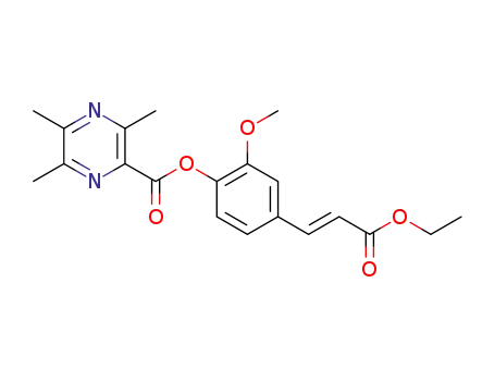 (E)-4-(3-ethoxy-3-oxoprop-1-en-1-yl)-2-methoxyphenyl 3,5,6-trimethylpyrazine-2-carboxylate