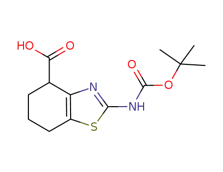 Molecular Structure of 1190391-84-4 (2-tert-ButoxycarbonylaMino-4,5,6,7-tetrahydro-benzothiazole-4-carboxylic acid)