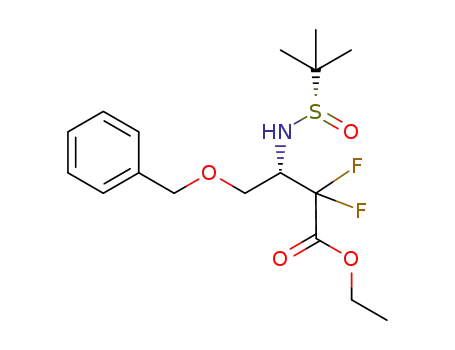 (3S,S<SUB>S</SUB>)-ethyl 4-(benzyloxy)-3-(tert-butylsulfinamino)-2,2-difluorobutanoate
