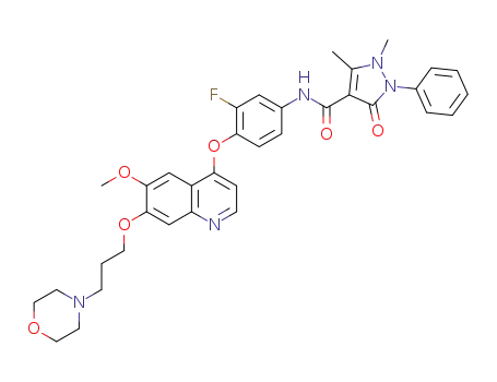 N-(3-fluoro-4-{[6-methoxy-7-(3-morpholin-4-ylpropoxy)quinolin-4-yl]oxy}phenyl)-1,5-dimethyl-3-oxo-2-phenyl-2,3-dihydro-1H-pyrazole-4-carboxamide