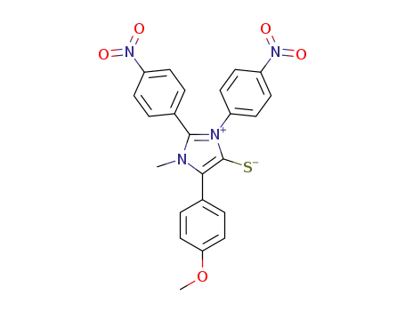 1-methyl-5-(4-methoxyphenyl)-2,3-bis(4-nitrophenyl)-1,3-diazolium-4-thiolate