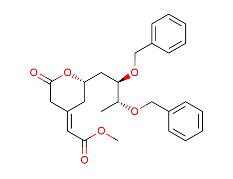 (E)-methyl 2-((S)-2-((2R,3R)-2,3-bis(benzyloxy)butyl)tetrahydro-6-oxopyran-4-ylidene)acetate