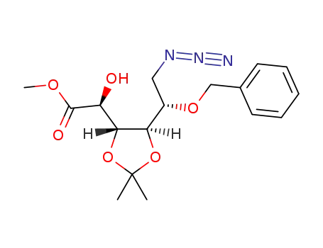 (S)-methyl 2-((4R,5R)-5-((S)-2-azido-1-(benzyloxy)ethyl)-2,2-dimethyl-1,3-dioxolan-4-yl)-2-hydroxyacetate