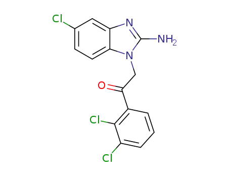 Molecular Structure of 1616406-36-0 (2-(2-amino-5-chloro-1H-benzo[d]imidazol-1-yl)-1-(2,3-dichlorophenyl)ethanone)