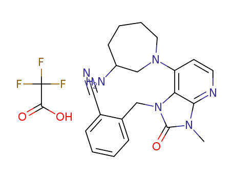 2-[[7-(3-aminohomopiperidin-1-yl)-3-methyl-2-oxo-2,3-dihydro-1H-imidazo[4,5-b] pyridin-1-yl]methyl]benzonitrile trifluoroacetate