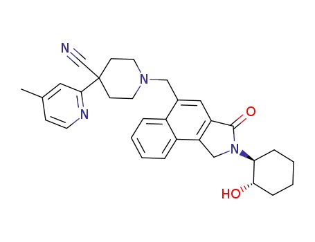1-({2-[(1S,2S)-2-hydroxycyclohexyl]-3-oxo-2,3-dihydro-1H-benzo[e]isoindol-5-yl}methyl)-4-(4-methylpyridin-2-yl)piperidine-4-carbonitrile