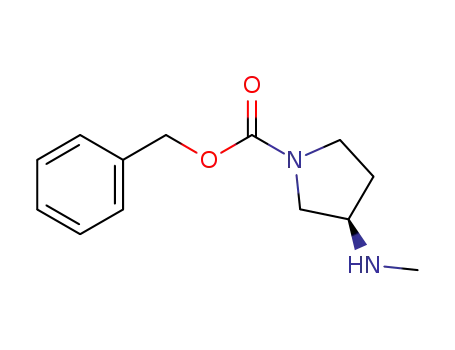 Molecular Structure of 917459-77-9 (3-(R)-METHYLAMINO-1-N-CBZ-PYRROLIDINE)