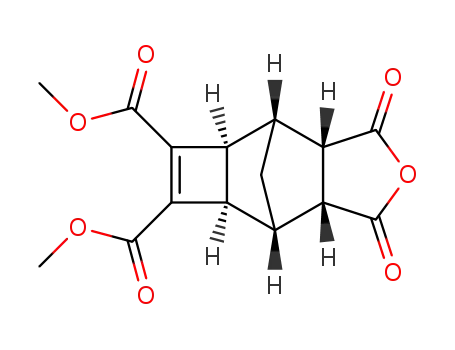 Molecular Structure of 856244-88-7 (dimethyl (1α,2α,6α,7α,8β,11β)-3,5-dioxo-4-oxatetracyclo[5.4.1.0<sup>2,6</sup>.0<sup>8,11</sup>]dodec-9-ene-9,10-dicarboxylate)