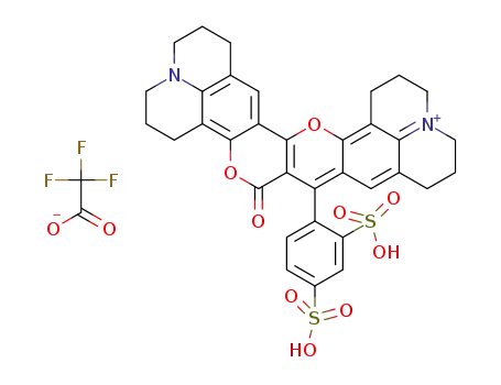 C<sub>34</sub>H<sub>31</sub>N<sub>2</sub>O<sub>9</sub>S<sub>2</sub><sup>(1+)</sup>*C<sub>2</sub>F<sub>3</sub>O<sub>2</sub><sup>(1-)</sup>