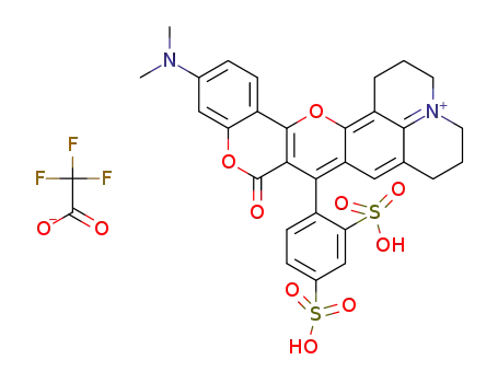 C<sub>30</sub>H<sub>27</sub>N<sub>2</sub>O<sub>9</sub>S<sub>2</sub><sup>(1+)</sup>*C<sub>2</sub>F<sub>3</sub>O<sub>2</sub><sup>(1-)</sup>