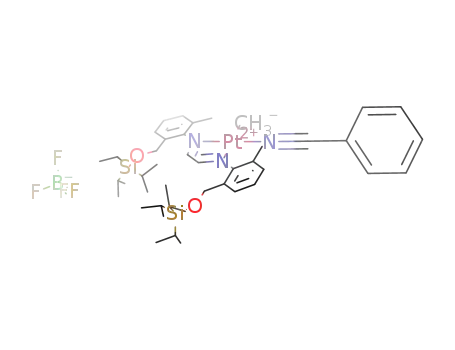 benzonitrile[glyoxal-bis((2-α-triisopropylsiloxymethyl)-6-methylphenyl)diimine]methylplatinum(II) tetrafluoroborate