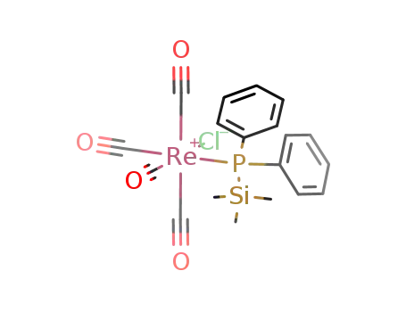 Molecular Structure of 102512-95-8 ([Re(CO)4((C<sub>6</sub>H<sub>5</sub>)2PSi(CH<sub>3</sub>)3)Cl])