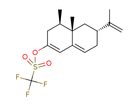 Molecular Structure of 1346777-33-0 ((4R,4aS,6R)-4,4a-dimethyl-6-(prop-1-en-2-yl)-3,4,4a,5,6,7-hexahydronaphthalen-2-yl trifluoromethanesulfonate)