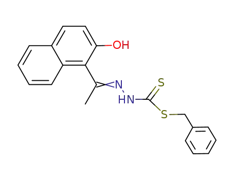Carbonohydrazonodithioic acid,
[1-(2-hydroxy-1-naphthalenyl)ethylidene]-, mono(phenylmethyl) ester