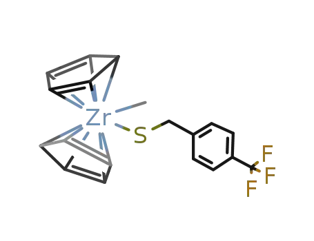 (C<sub>5</sub>H<sub>5</sub>)2Zr(CH<sub>3</sub>)(SCH<sub>2</sub>C<sub>6</sub>H<sub>4</sub>CF<sub>3</sub>)