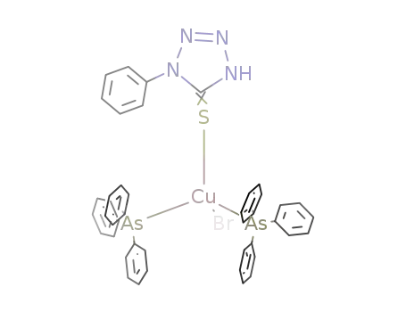 {Cu(I)(AsPh<sub>3</sub>)2(5-mercapto-1-phenyl-1,2,3,4-tetrazole)Br}