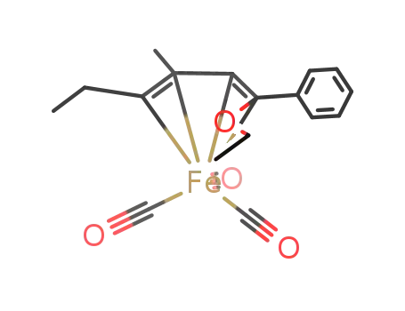 {CH<sub>3</sub>CH<sub>2</sub>CHC(CH<sub>3</sub>)CHC(OC<sub>2</sub>H<sub>5</sub>)(C<sub>6</sub>H<sub>5</sub>)}Fe(CO)3
