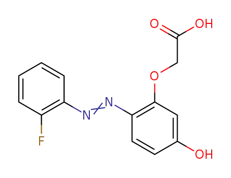 2-(2'-fluorobenzeneazo)-5-hydroxy-phenoxyacetic acid