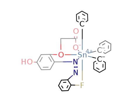 Sn(OCOCH<sub>2</sub>OC<sub>6</sub>H<sub>3</sub>(OH)NNC<sub>6</sub>H<sub>4</sub>(F))(C<sub>6</sub>H<sub>5</sub>)3