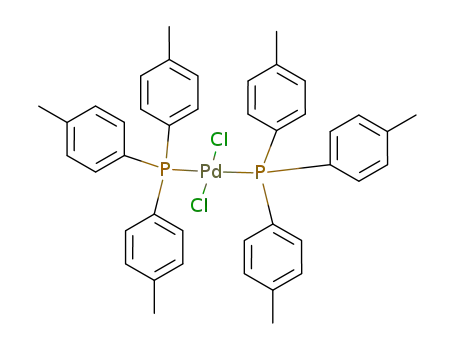 Molecular Structure of 50525-39-8 (Palladium, dichlorobis[tris(4-methylphenyl)phosphine]-)