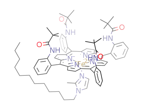 [α,α,α,α-meso-tetrakis(o-pivalamidophenyl)porphinato]iron(II)-mono(1-dodecyl-2-methylimidazole) complex