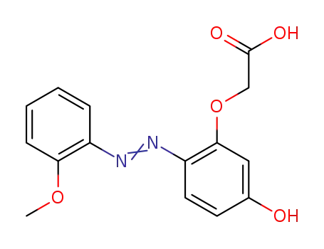 Molecular Structure of 86605-32-5 (Acetic acid, [5-hydroxy-2-[(2-methoxyphenyl)azo]phenoxy]-)