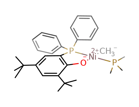 trans-[4,6-di-tert-butyl-2-(diphenylphosphanyl)phenolato[P,O]]methyl(trimethylphosphane)nickel(II) complex