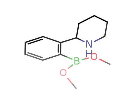 Molecular Structure of 89291-31-6 (Boronic acid, [2-(2-piperidinyl)phenyl]-, dimethyl ester)