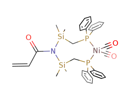 Ni(CO)2((C<sub>6</sub>H<sub>5</sub>)2PCH<sub>2</sub>Si(CH<sub>3</sub>)2N(COCHCH<sub>2</sub>)Si(CH<sub>3</sub>)2CH<sub>2</sub>P(C<sub>6</sub>H<sub>5</sub>)2)