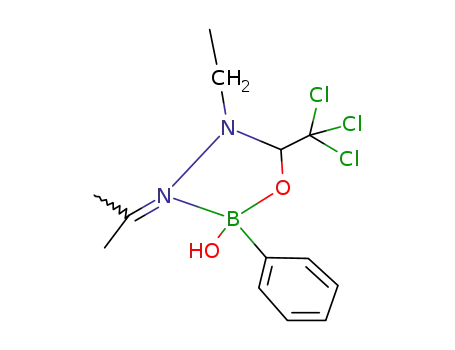 2-hydroxy-2-phenyl-3-isopropylidene-4-ethyl-5-trichloromethyl-2,1,3,4-boroxadiazolidine