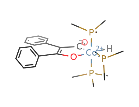 mer-hydrido-(1-carbonyl-2-oxo-1,2-diphenylethenediyl)tris(trimethylphosphane)cobalt(III)