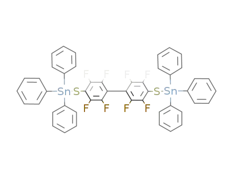 (C<sub>6</sub>H<sub>5</sub>)3SnSC<sub>6</sub>F<sub>4</sub>C<sub>6</sub>F<sub>4</sub>SSn(C<sub>6</sub>H<sub>5</sub>)3