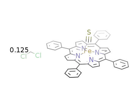 Molecular Structure of 67583-11-3 (iron(II) tetraphenylporphyrin thiocarbonyl)