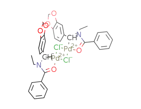 [PdCl(CH(C<sub>6</sub>H<sub>3</sub>O<sub>2</sub>CH<sub>2</sub>)N(CH<sub>2</sub>CH<sub>3</sub>)C(C<sub>6</sub>H<sub>5</sub>)O)]2