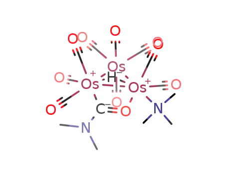 Molecular Structure of 313689-14-4 (1,2-μ-hydrido-1,2-μ-(N,N-dimethylcarbamoyl)-1-trimethylamino-1,1,2,2,2,3,3,3,3-nonacarbonyl-triangulo-triosmium)
