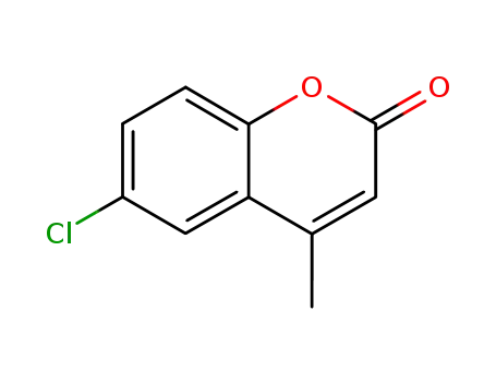 Molecular Structure of 24145-78-6 (2H-1-Benzopyran-2-one, 6-chloro-4-methyl-)