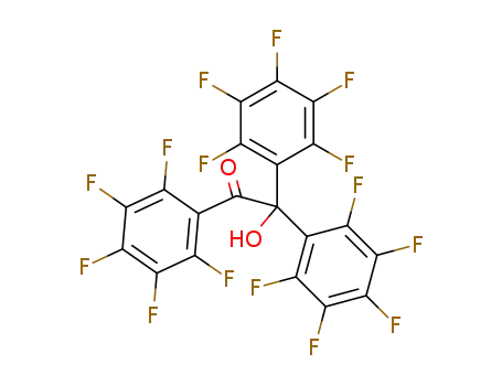 Molecular Structure of 38463-10-4 (di-(pentafluoro phenyl) (perfluoro benzoyl) methanol)